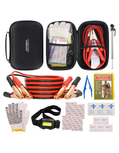 Kit de Emergencia para Automóvil COOGEO con Cables y Accesorios
