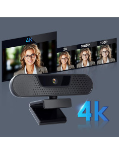 Cámara Web 4K VIZOLINK W8GS con 4 Micrófonos y Trípode 2