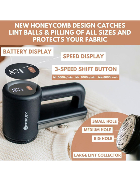 Afeitadora de tela WiredLux FS-9955A 3 velocidades USB