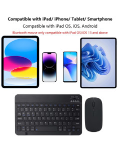 Combo Teclado y Ratón Bluetooth Acolarid para iPad y Android 2