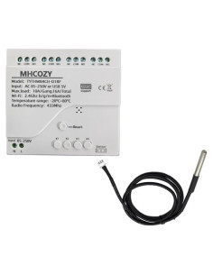 Controlador de Temperatura WiFi Tuya 4 Canales 10A con Sonda