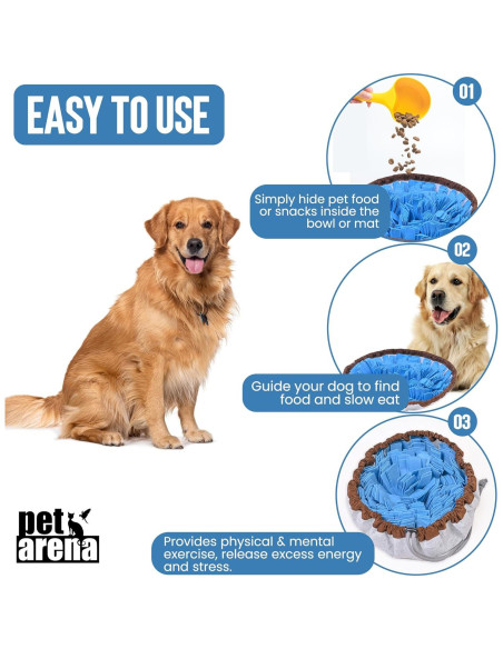 Alfombra de Olfato para Perros PET ARENA 50x50cm Azul