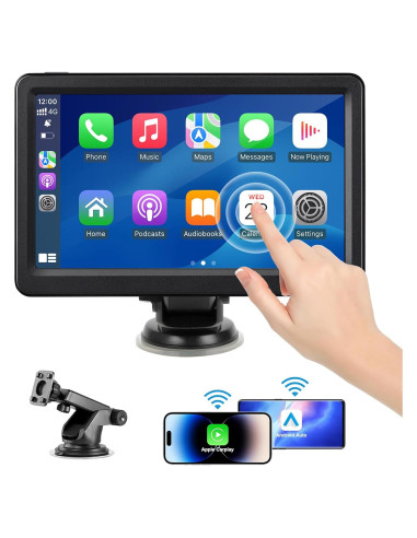 Pantalla Táctil HD 7" Carplay Android Auto Bluetooth