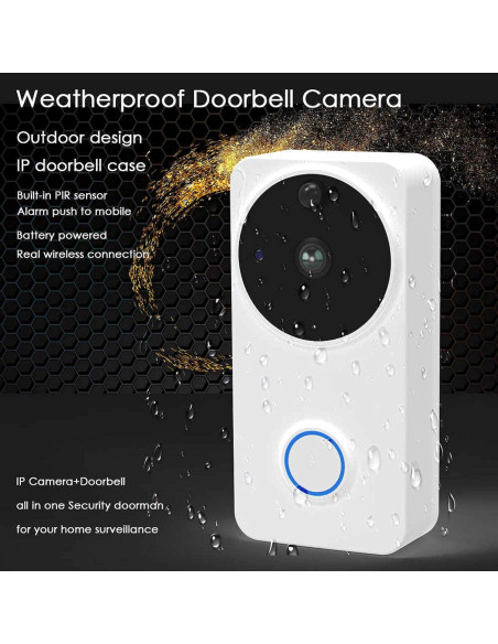 Timbre Inteligente QT VDB10 HD 1080P con Visión Nocturna