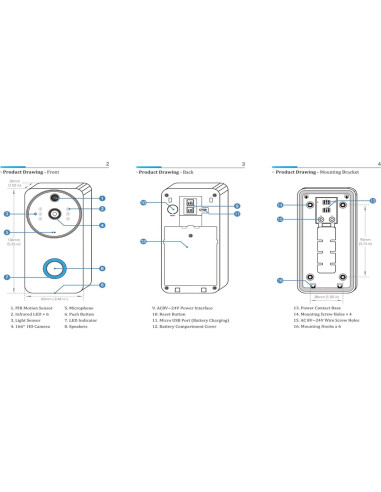 Timbre Inteligente QT VDB10 HD 1080P con Visión Nocturna