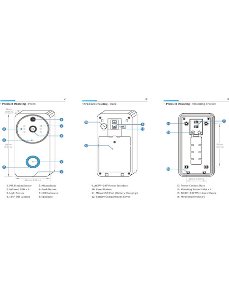 Timbre Inteligente QT VDB10 HD 1080P con Visión Nocturna
