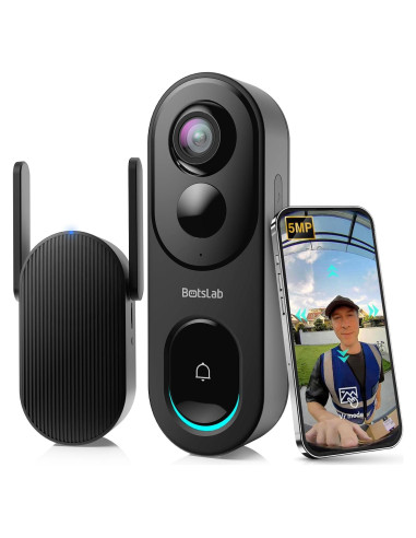 Timbre de Video Inalámbrico BOTSLAB R810 5MP 360 Wi-Fi