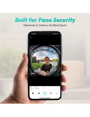 Timbre de Video Inalámbrico BOTSLAB R810 5MP 360 Wi-Fi