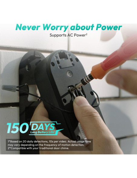 Timbre de Video Inalámbrico BOTSLAB R810 5MP 360 Wi-Fi