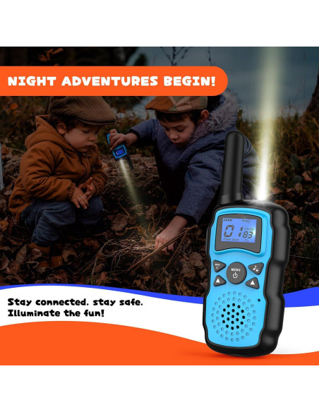 Walkie Talkies WisHouse M8 Recargables para Niños 3 Paquete