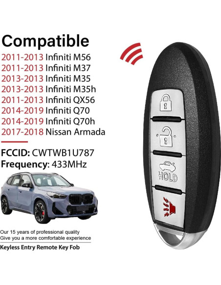 Control Remoto Llave Auto Keylessbest CWTWB1U787 4 Botones
