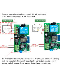 Módulo Interruptor Relé Inalámbrico WiFi Otcboimo 1CH 85-250V 2