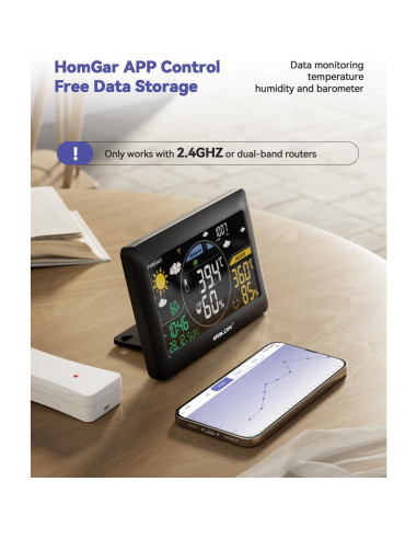 Estación Meteorológica WiFi BALDR con 3 Sensores y Pantalla 7.5"