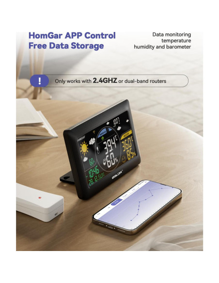 Estación Meteorológica WiFi BALDR con 3 Sensores y Pantalla 7.5"