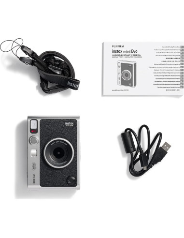 Cámara Instantánea Híbrida Fujifilm Instax Mini EVO Negra