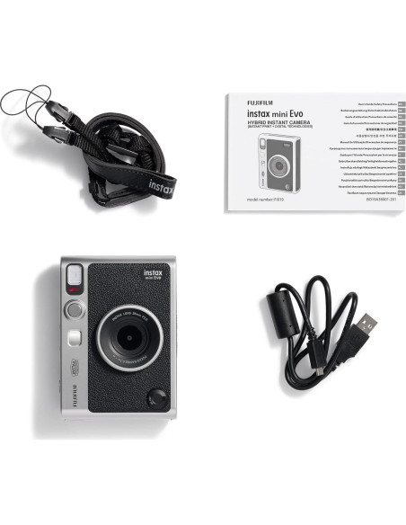 Cámara Instantánea Híbrida Fujifilm Instax Mini EVO Negra