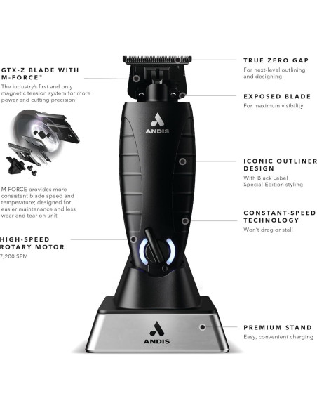 Recortadora Andis GTX-EXO Black Label Inalámbrica 1,01 kg