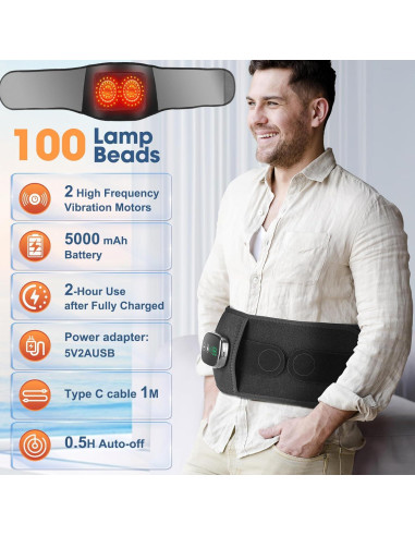 Almohadilla Térmica Inalámbrica WOLOYHEATIE con Masaje 120cm