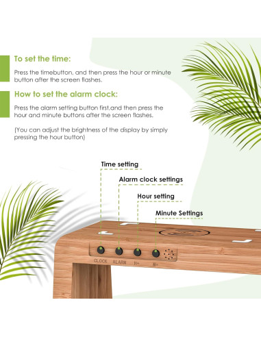 Estación de Carga Inalámbrica Qunfa 3 en 1 con Reloj