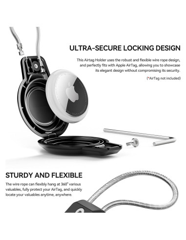 Soporte AirTag Gitfos impermeable - Paquete de 4 fundas