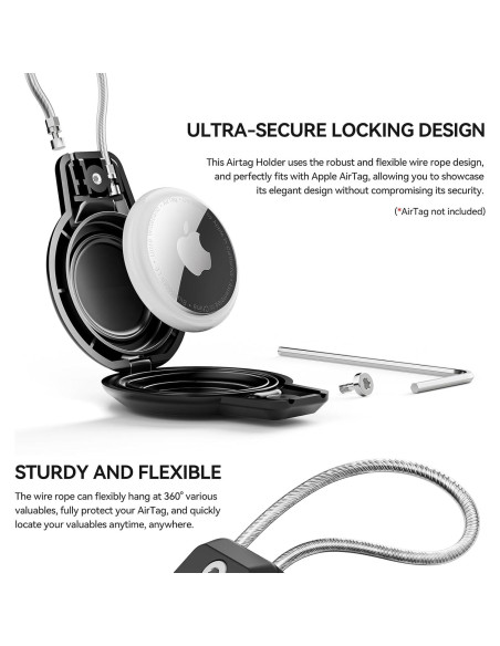 Soporte AirTag Gitfos impermeable - Paquete de 4 fundas