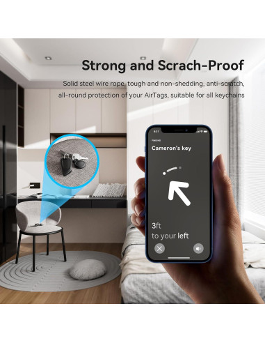 Soporte AirTag Gitfos impermeable - Paquete de 4 fundas