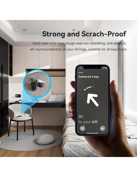 Soporte AirTag Gitfos impermeable - Paquete de 4 fundas