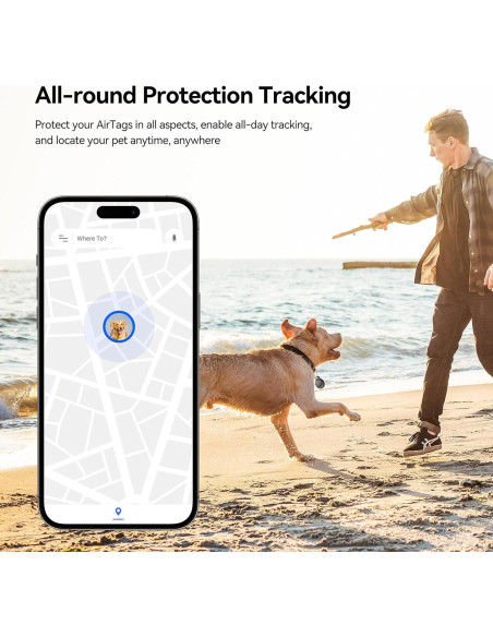 Soporte AirTag Gitfos impermeable - Paquete de 4 fundas