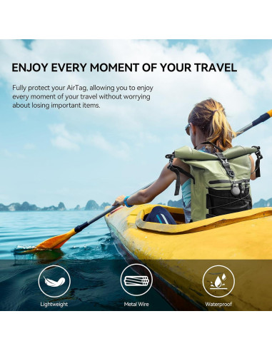 Soporte AirTag Gitfos impermeable - Paquete de 4 fundas