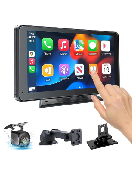 Hieha Pantalla Inalámbrica 7" Carplay y Android Auto