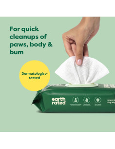 Toallitas para Mascotas Earth Rated 100 Unidades Hipoalergénicas 2