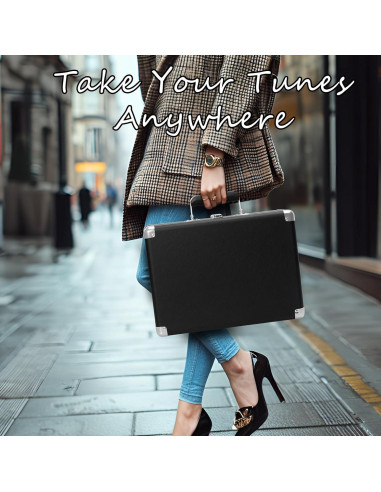 Reproductor de Vinilo VICTRESS TE-001F-BK Bluetooth 3 Velocidades