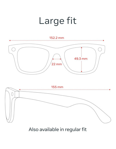 Gafas Meta Ray-Ban Wayfarer con cámara 12 MP y audio