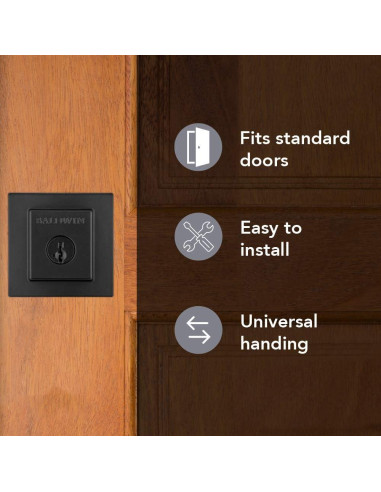 Cerradura Baldwin Spyglass con SmartKey en negro mate