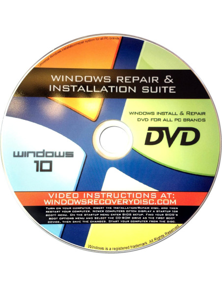 Disco de Recuperación Windows 10 32/64 bits AWRS - Reparación y Reinstalación