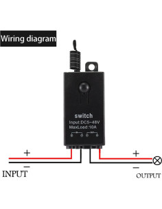 Interruptor Inalámbrico Meskliu 12V 10A Control Remoto 100m 2