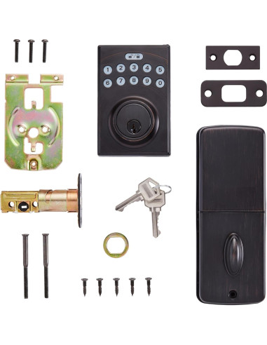 Cerradura Electrónica Amazon Basics PL1S3910 Teclado Táctil