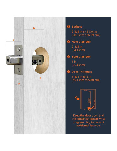 Cerradura Electrónica Amazon Basics PL1S3910 Teclado Táctil