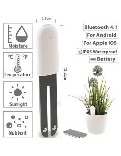 Medidor de Humedad 4 en 1 Sinbeda para Plantas - Bluetooth 2