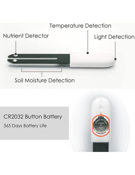 Medidor de Humedad 4 en 1 Sinbeda para Plantas - Bluetooth