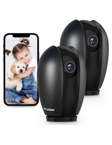 Cámara de Seguridad LaView 1080P 2 Paquete con WiFi