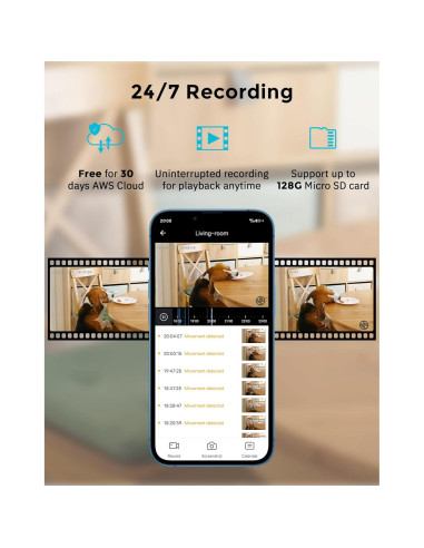 Cámara de Seguridad LaView 1080P 2 Paquete con WiFi