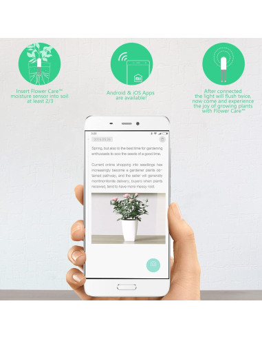 Medidor de Humedad 4 en 1 Sinbeda para Plantas - Bluetooth