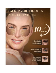 Parches para Ojos Hidratantes Depology Caviar Negro 30 Pares 2