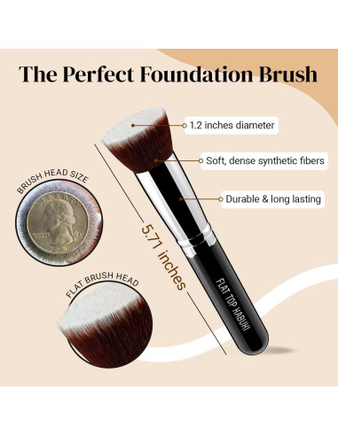 Brocha de Maquillaje KESHIMA Flat Top Kabuki 14.48 cm