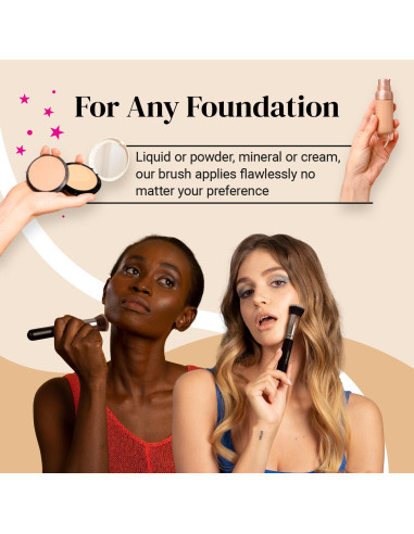 Brocha de Maquillaje KESHIMA Flat Top Kabuki 14.48 cm