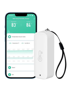 Termómetro Higrómetro WiFi Gaoducash Blanco con Alerta App