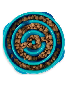 Cuenco para Perros Outward Hound Fun Feeder Mediano Turquesa