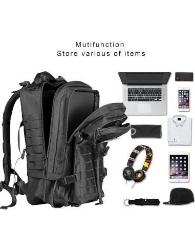 Mochila Táctica Himal Outdoors 40L Molle Negra