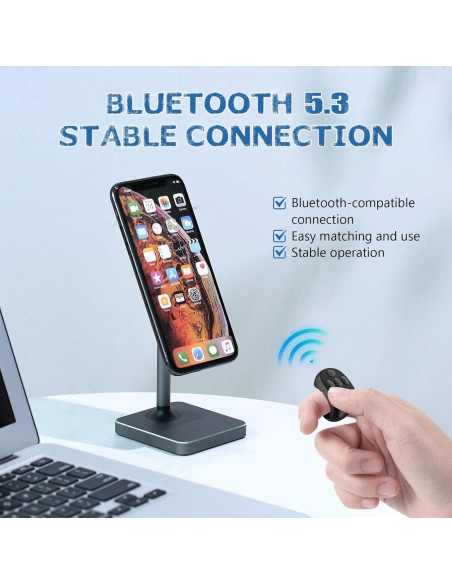 Control Remoto Bluetooth Inalámbrico YKQ01 para Smartphone - Blanco